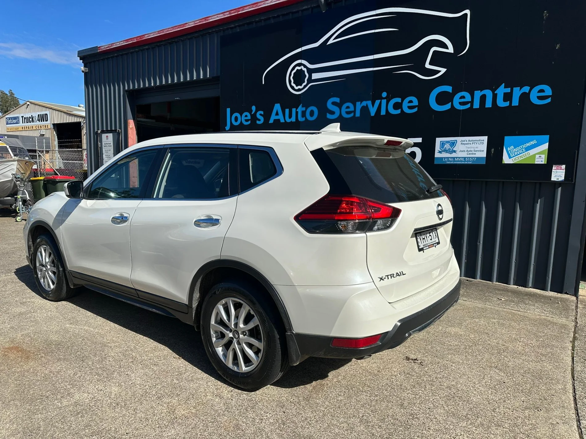 Completed wheel alignment on a vehicle at Joe's Auto Service Centre in Forster